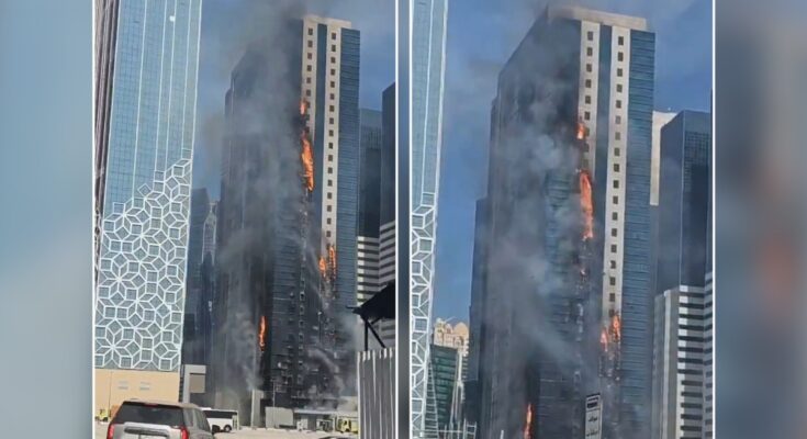 Qatar West Bay tower fire Accident Update