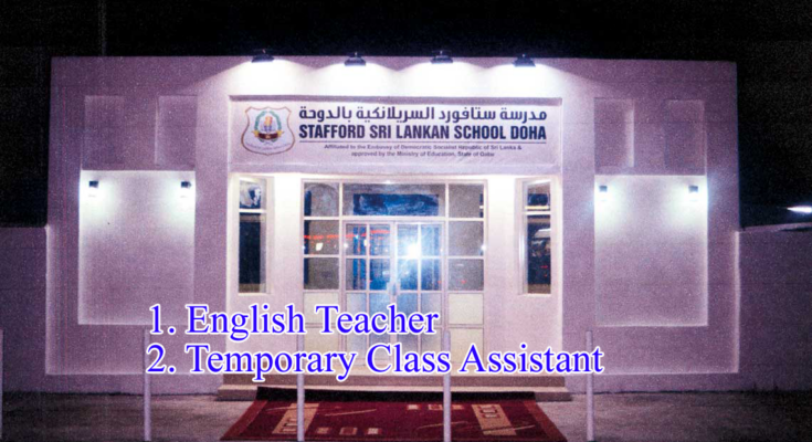 English Teacher Job Vacancy at Sri Lanka school in Qatar