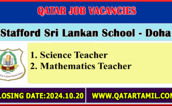 Mathematics Teacher Job Vacancy at Sri Lanka School in Qatar