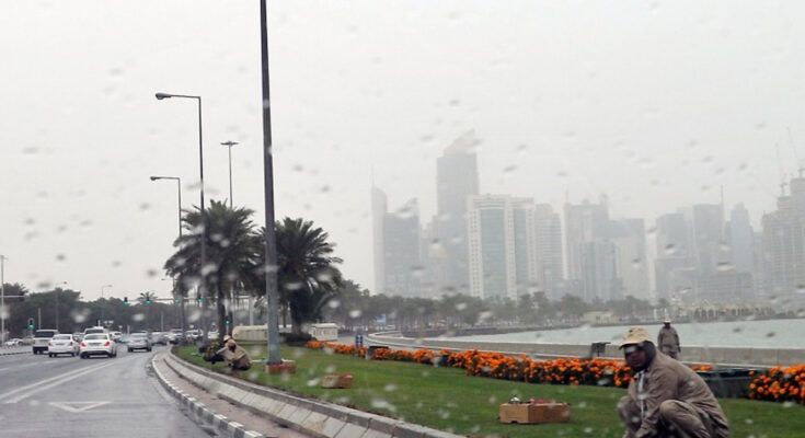 Widespread rainfall across Qatar